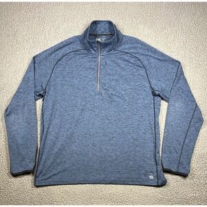 VRST Shirt Men Size XL Blue Heather Accelerate 1/4 Zip Performance Stretch